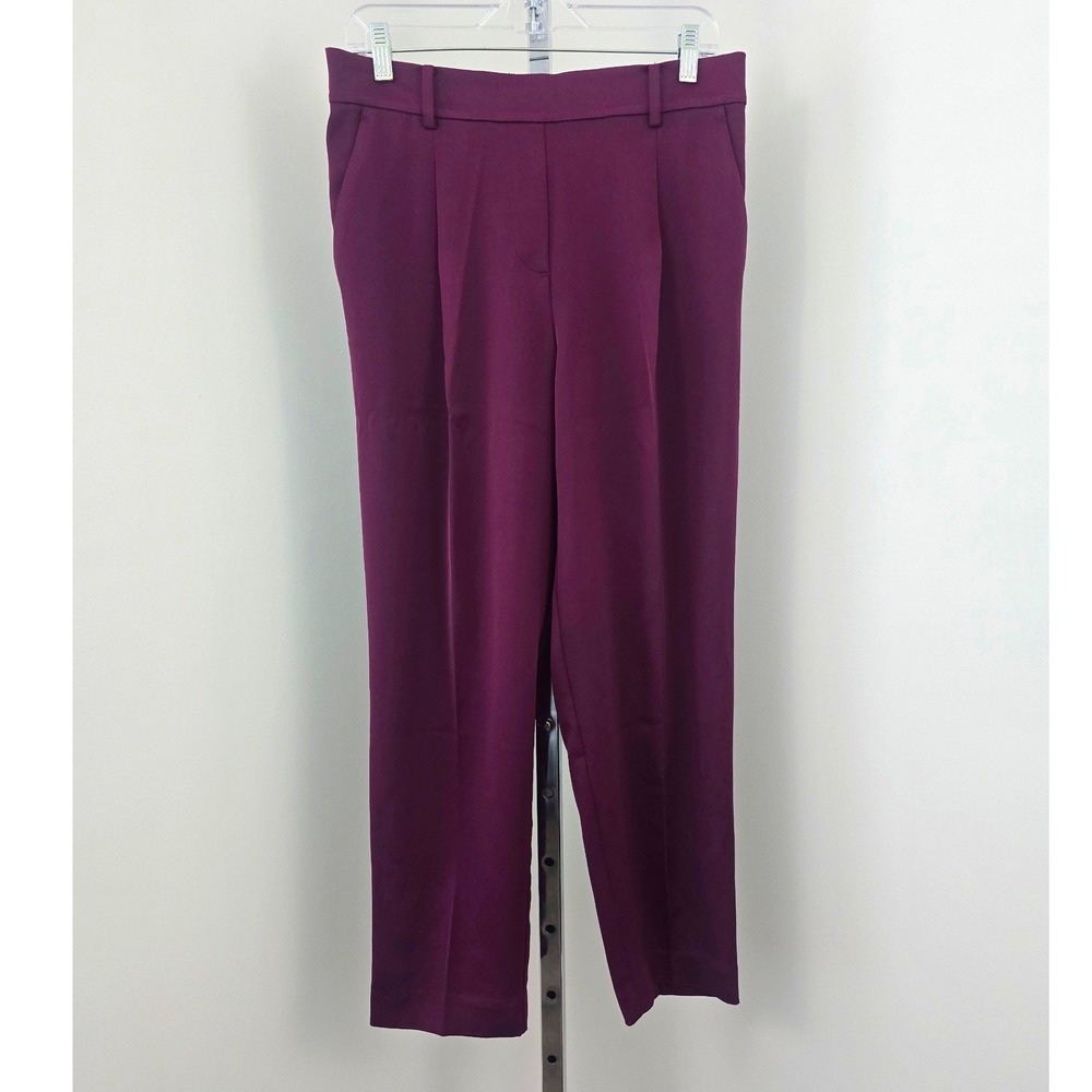 Ann Taylor LOFT Burgundy Satin‎ Pocket Pants M